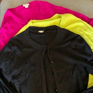 Trio of JCREW cardigans, S and M